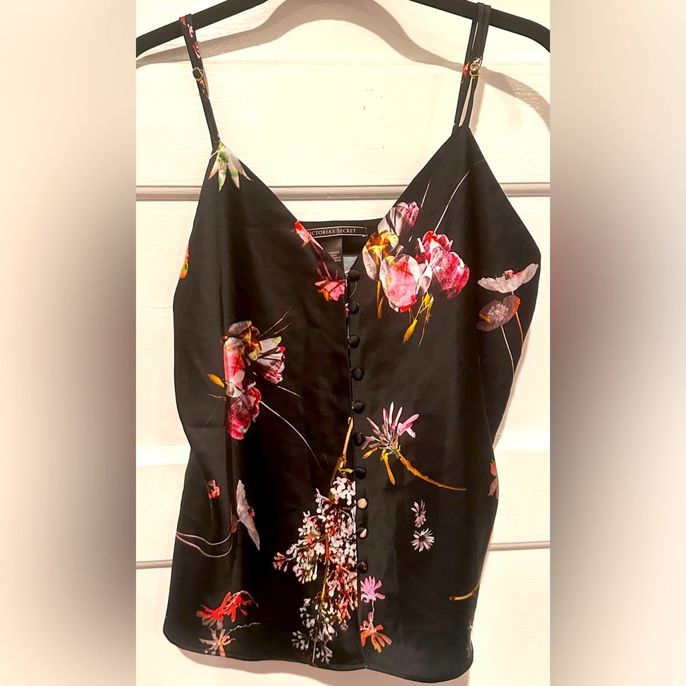 Victorias Secret Floral Button Tank